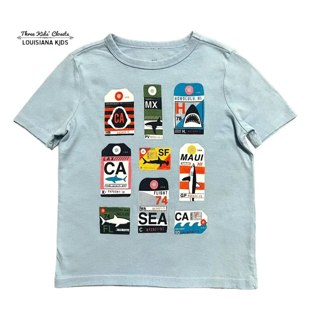 Gap Kids XS Travel Graphic Tee Shirt